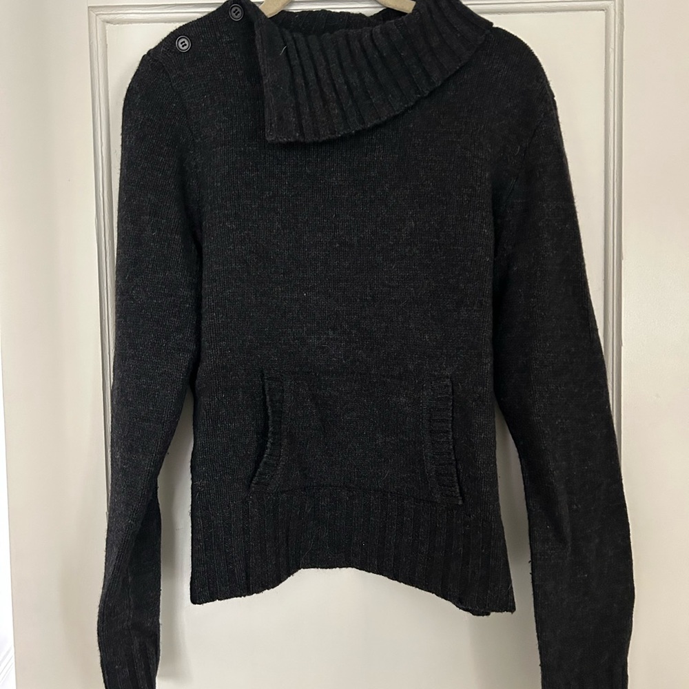 J. Crew Black Chunky Turtleneck Sweater